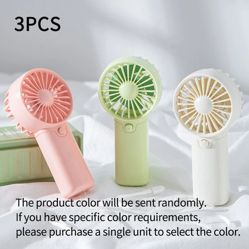 Mini Ventilador Portátil de Mano 2025 - Tamaño de Bolsillo, Silencioso y Ligero