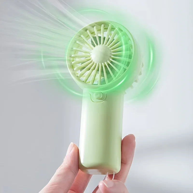 Mini Ventilador Portátil de Mano 2025 - Tamaño de Bolsillo, Silencioso y Ligero