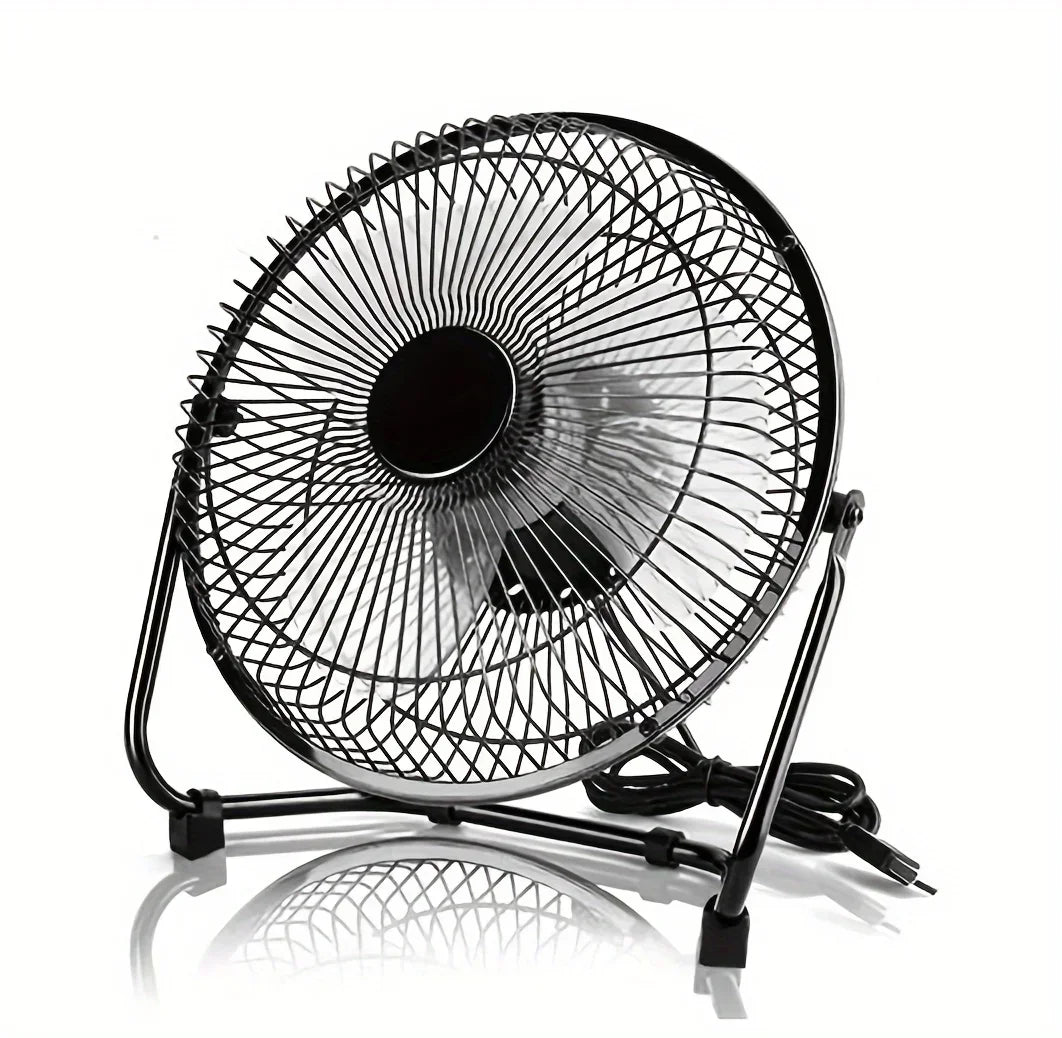 Ventilador de Escritorio USB (4/6/8 Pulgadas) - 2 Velocidades y Rotación de 360°