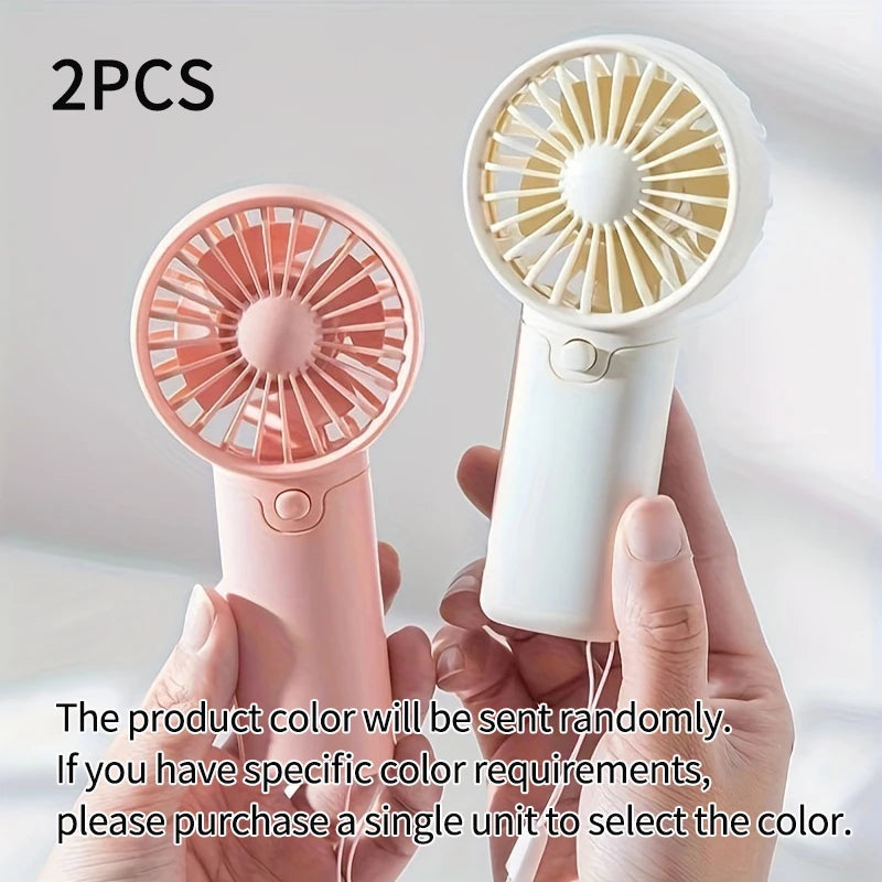 Mini Ventilador Portátil de Mano 2025 - Tamaño de Bolsillo, Silencioso y Ligero