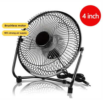 Ventilador de Escritorio USB (4/6/8 Pulgadas) - 2 Velocidades y Rotación de 360°