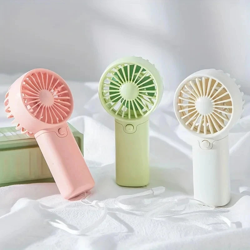 Mini Ventilador Portátil de Mano 2025 - Tamaño de Bolsillo, Silencioso y Ligero
