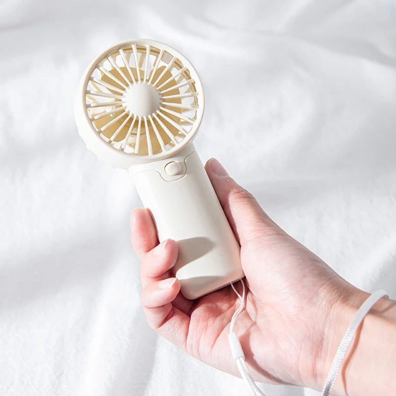 Mini Ventilador Portátil de Mano 2025 - Tamaño de Bolsillo, Silencioso y Ligero