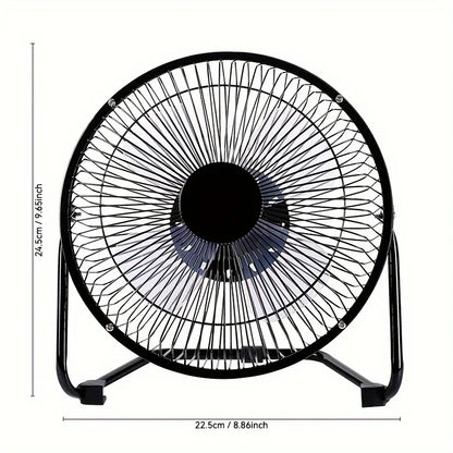 Ventilador de Escritorio USB (4/6/8 Pulgadas) - 2 Velocidades y Rotación de 360°