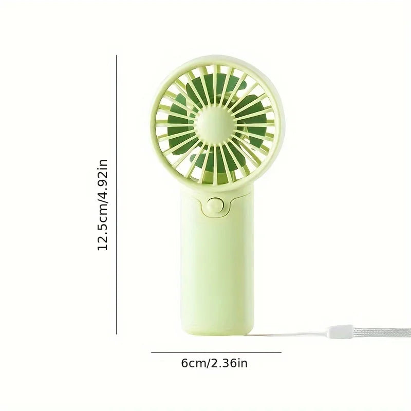 Mini Ventilador Portátil de Mano 2025 - Tamaño de Bolsillo, Silencioso y Ligero